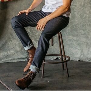 Hiroshi Kato The Pen Slim Jeans in Indigo Raw Selvedge Denim Size 32